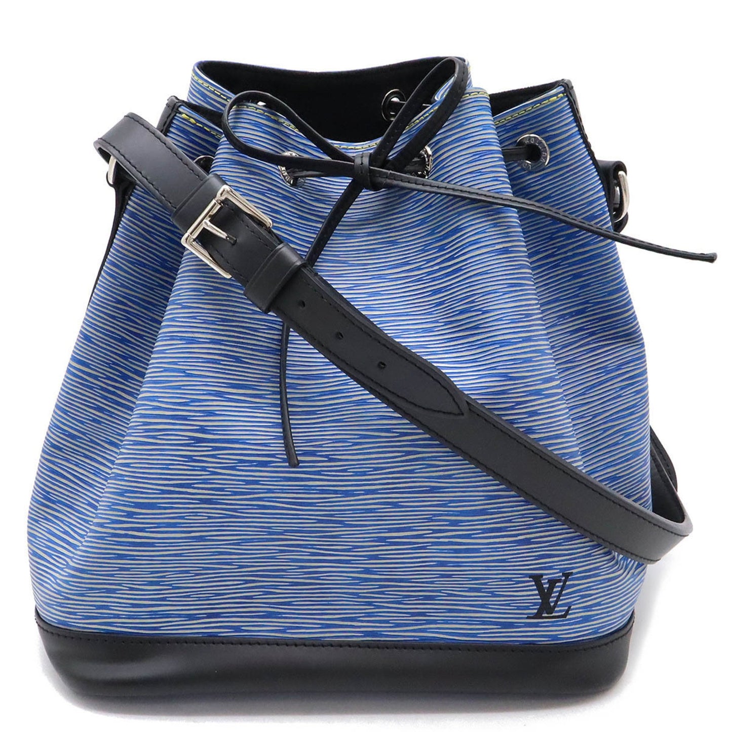 Louis Vuitton Petit Noé, Blue, Leather, shoulder