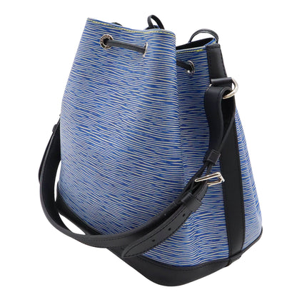 Louis Vuitton Petit Noé, Blue, Leather, shoulder