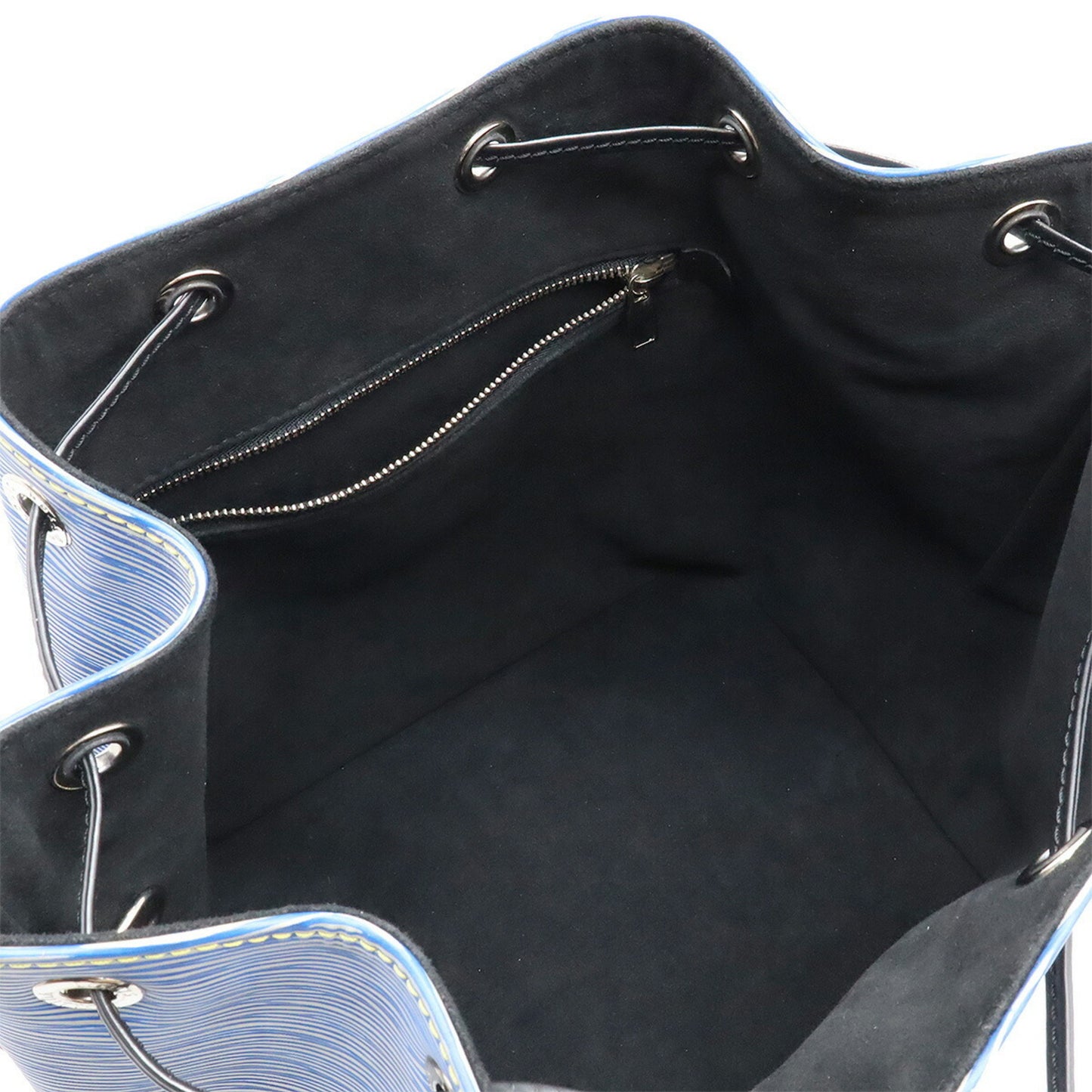 Louis Vuitton Petit Noé, Blue, Leather, shoulder