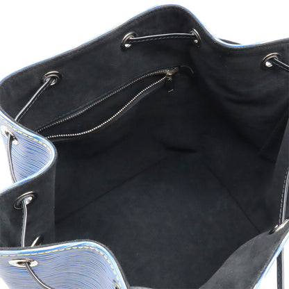 Louis Vuitton Petit Noé, Blue, Leather, shoulder