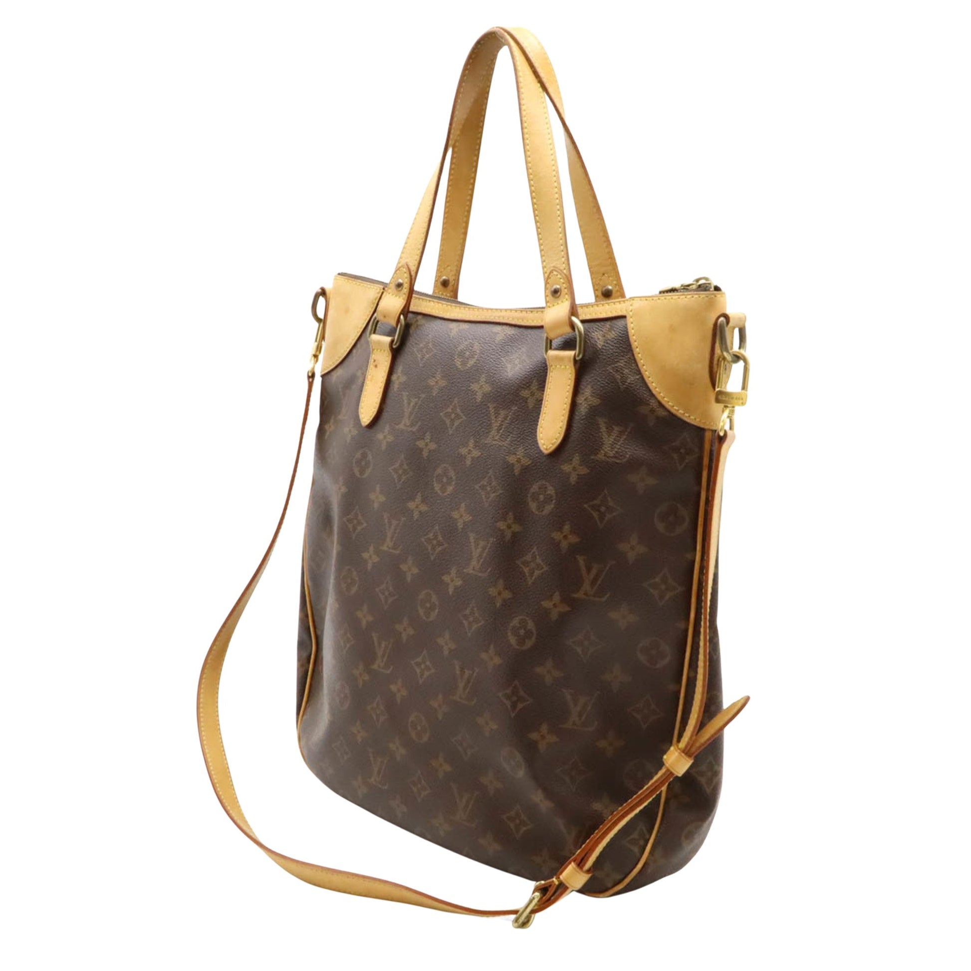 Louis Vuitton Odéon, Brown, Canvas, shoulder