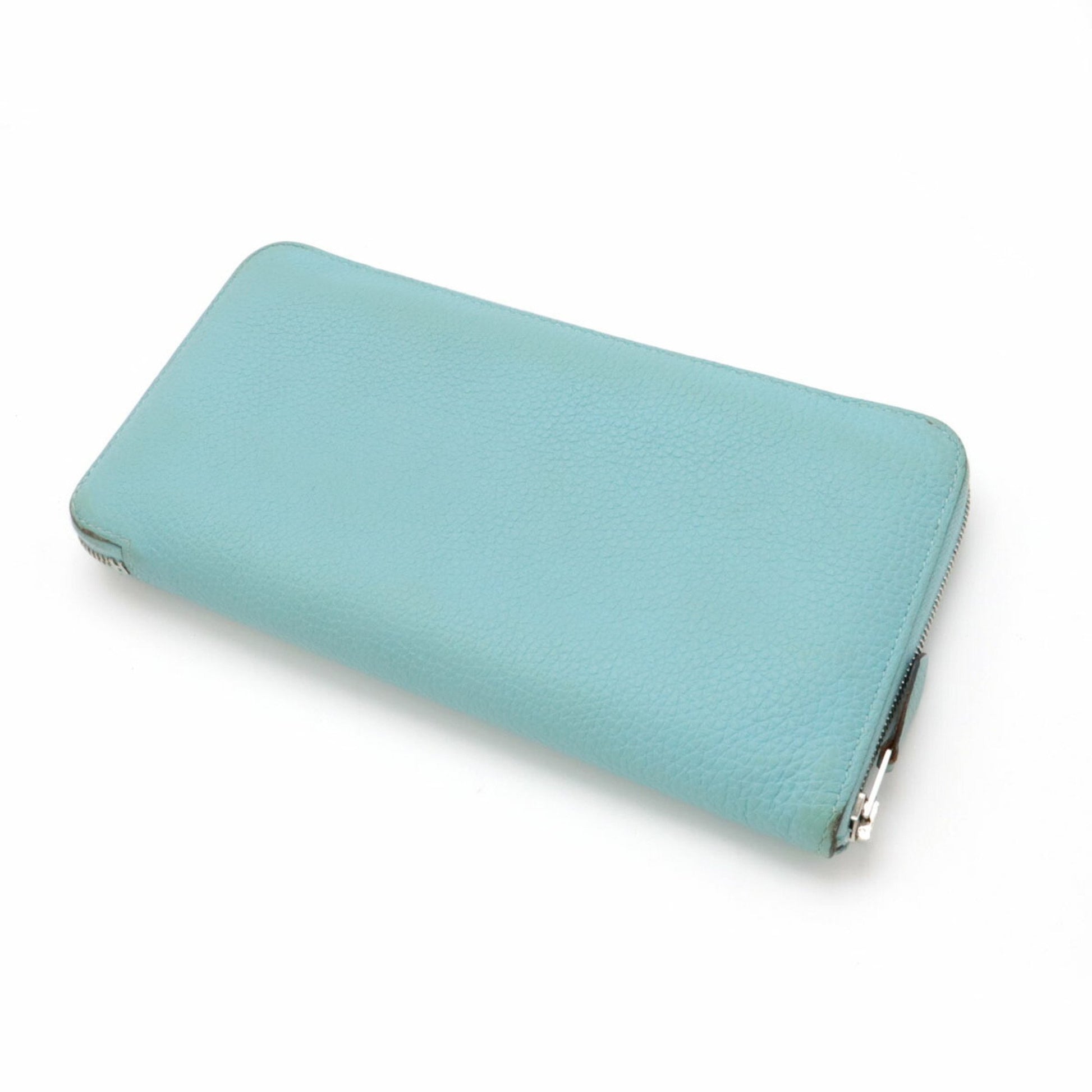 Hermès Silk'In, Turquoise, Leather, wallet