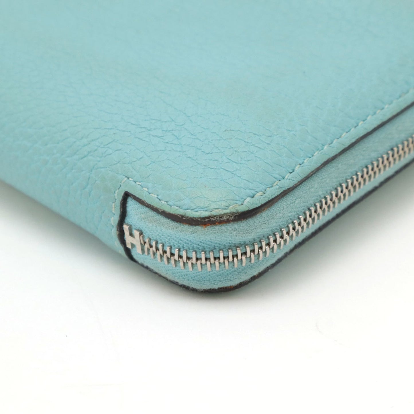 Hermès Silk'In, Turquoise, Leather, wallet