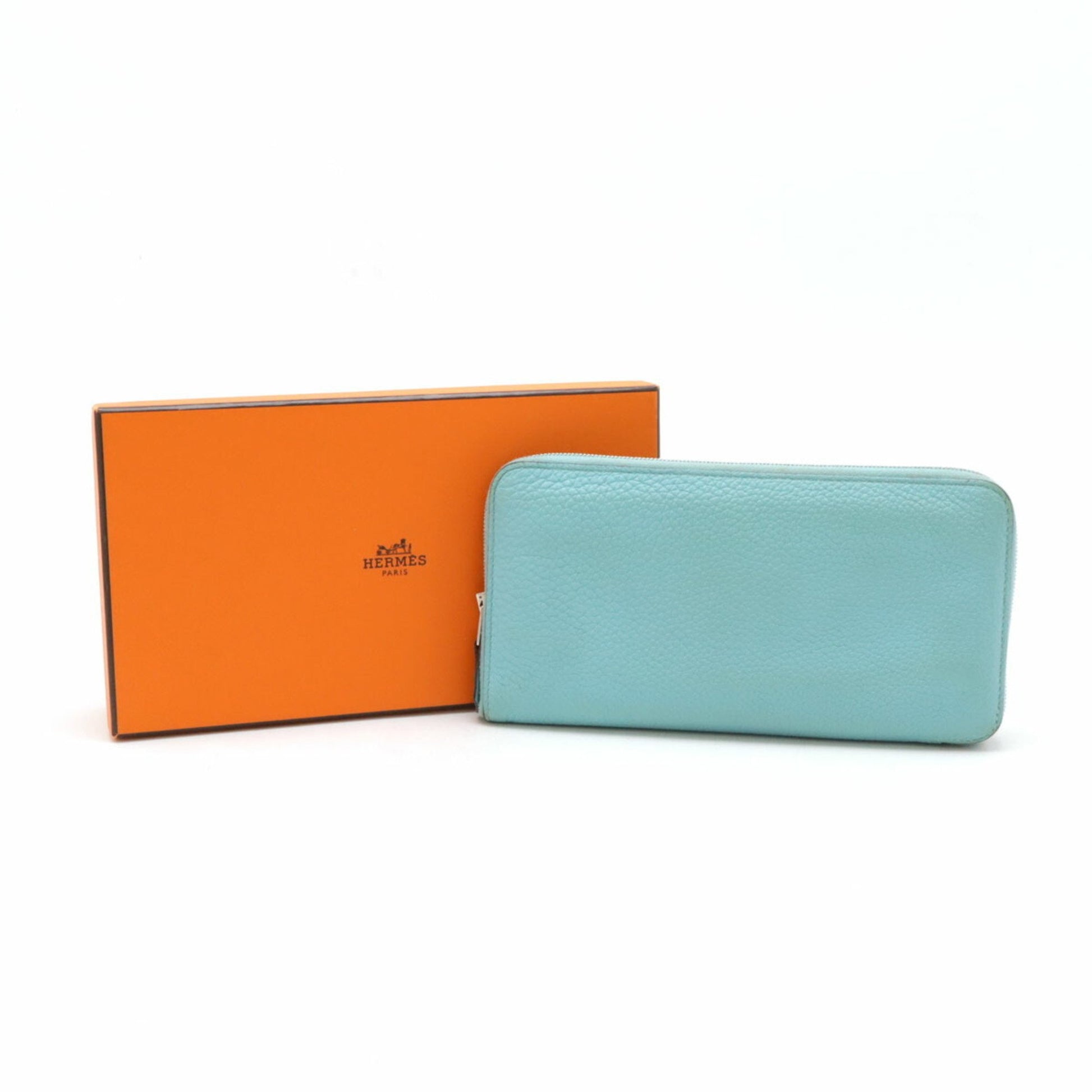 Hermès Silk'In, Turquoise, Leather, wallet