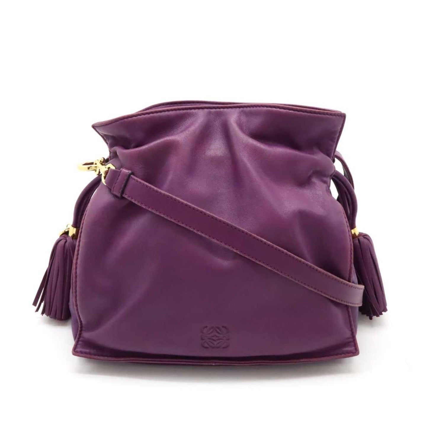 Loewe Flamenco, Purple, Leather, shoulder