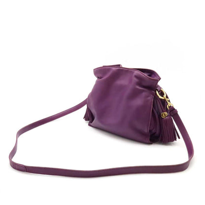 Loewe Flamenco, Purple, Leather, shoulder