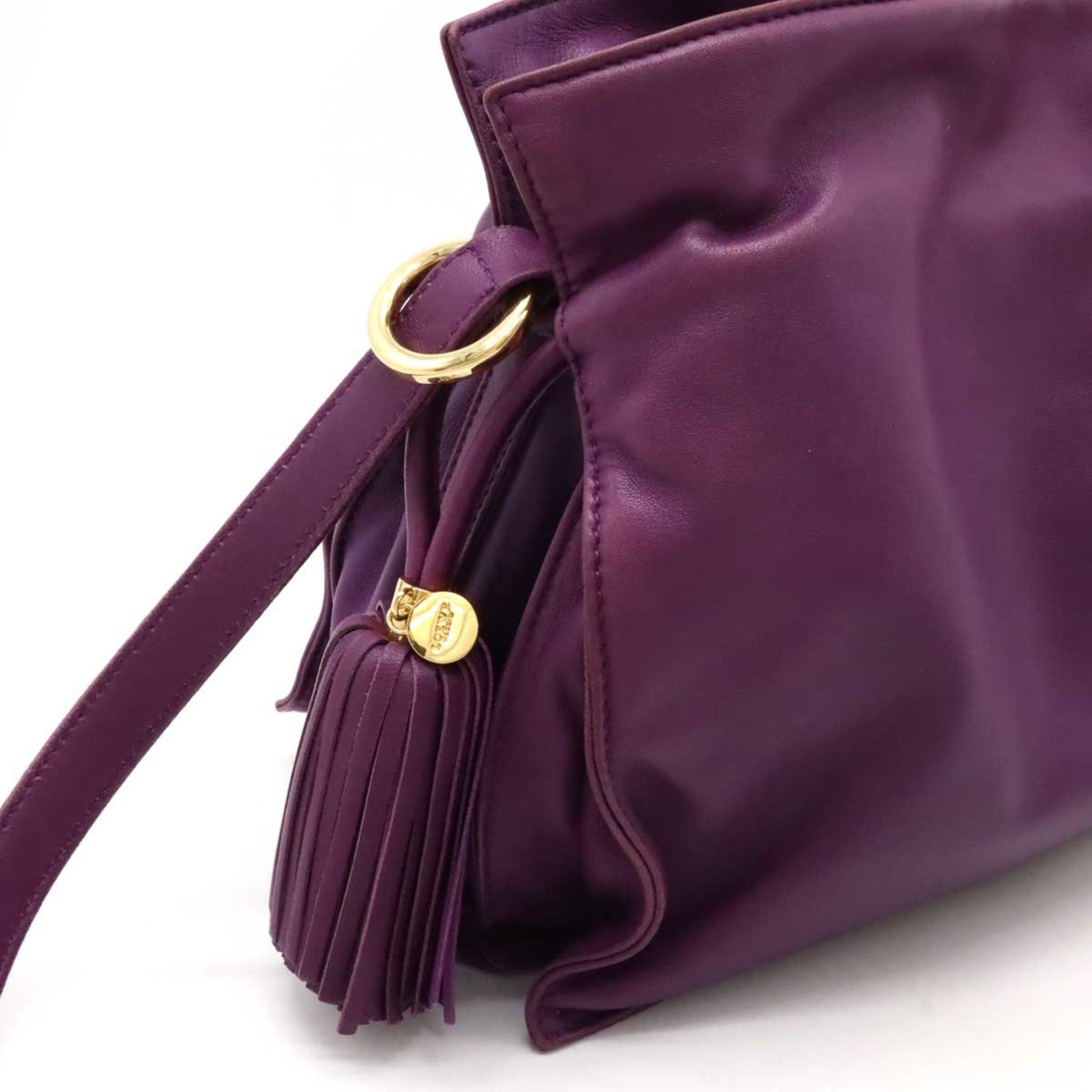 Loewe Flamenco, Purple, Leather, shoulder