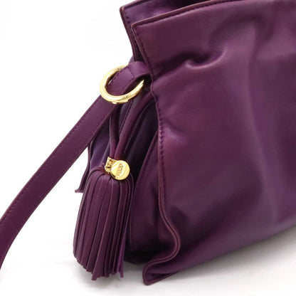 Loewe Flamenco, Purple, Leather, shoulder
