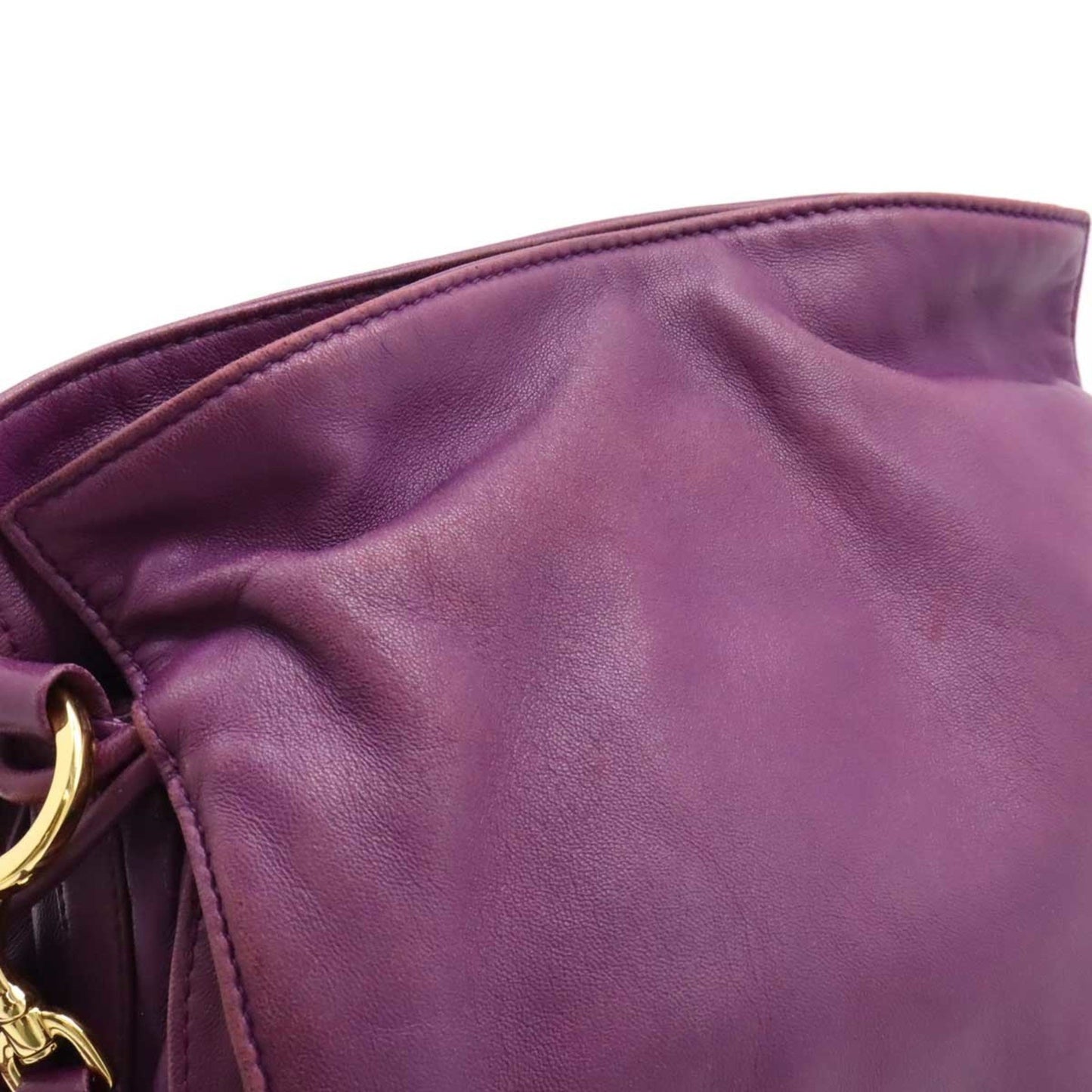 Loewe Flamenco, Purple, Leather, shoulder
