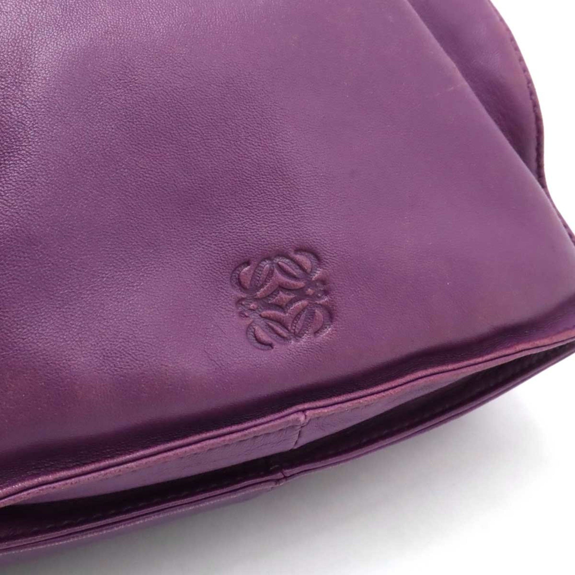 Loewe Flamenco, Purple, Leather, shoulder