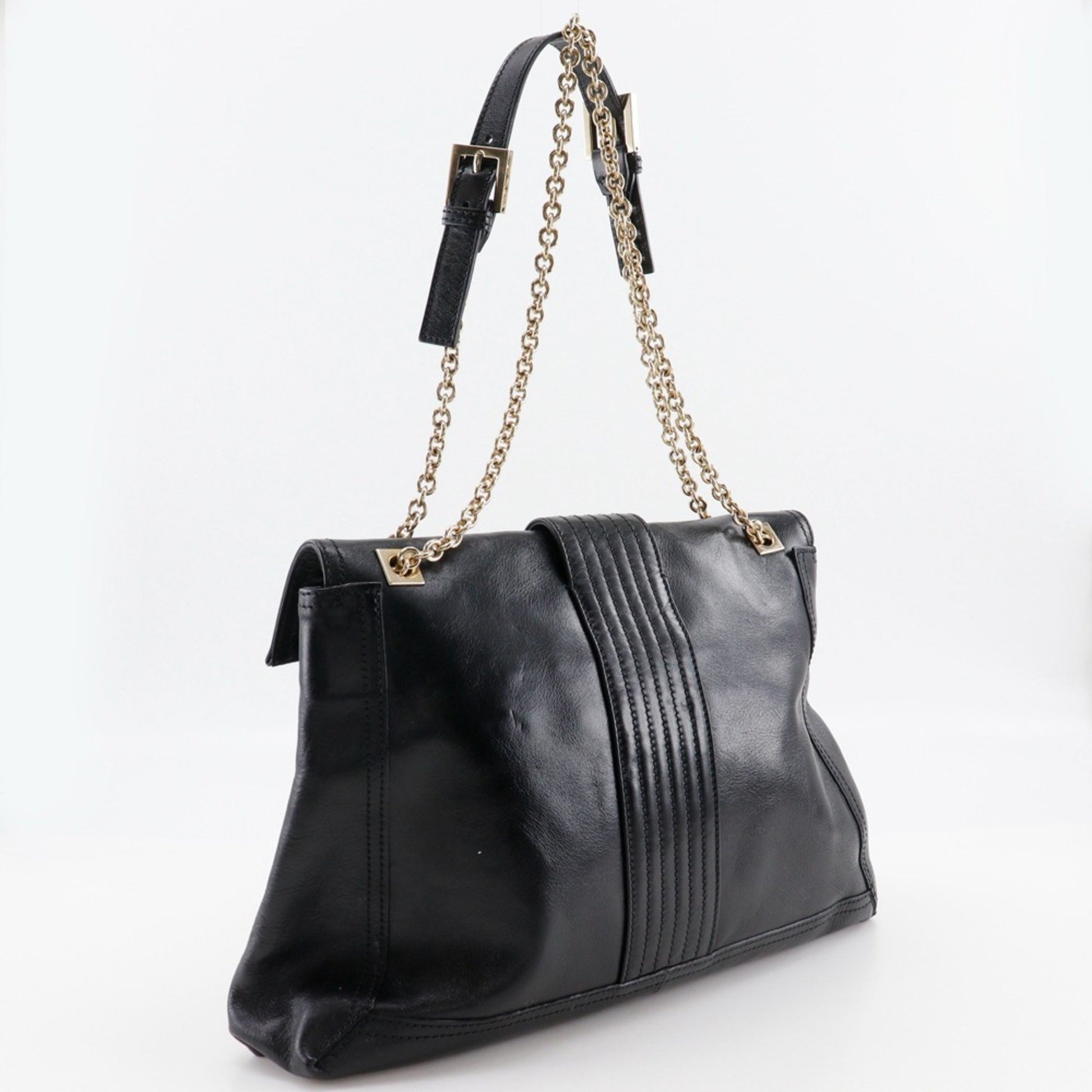 Fendi Baguette, Black, Leather, shoulder