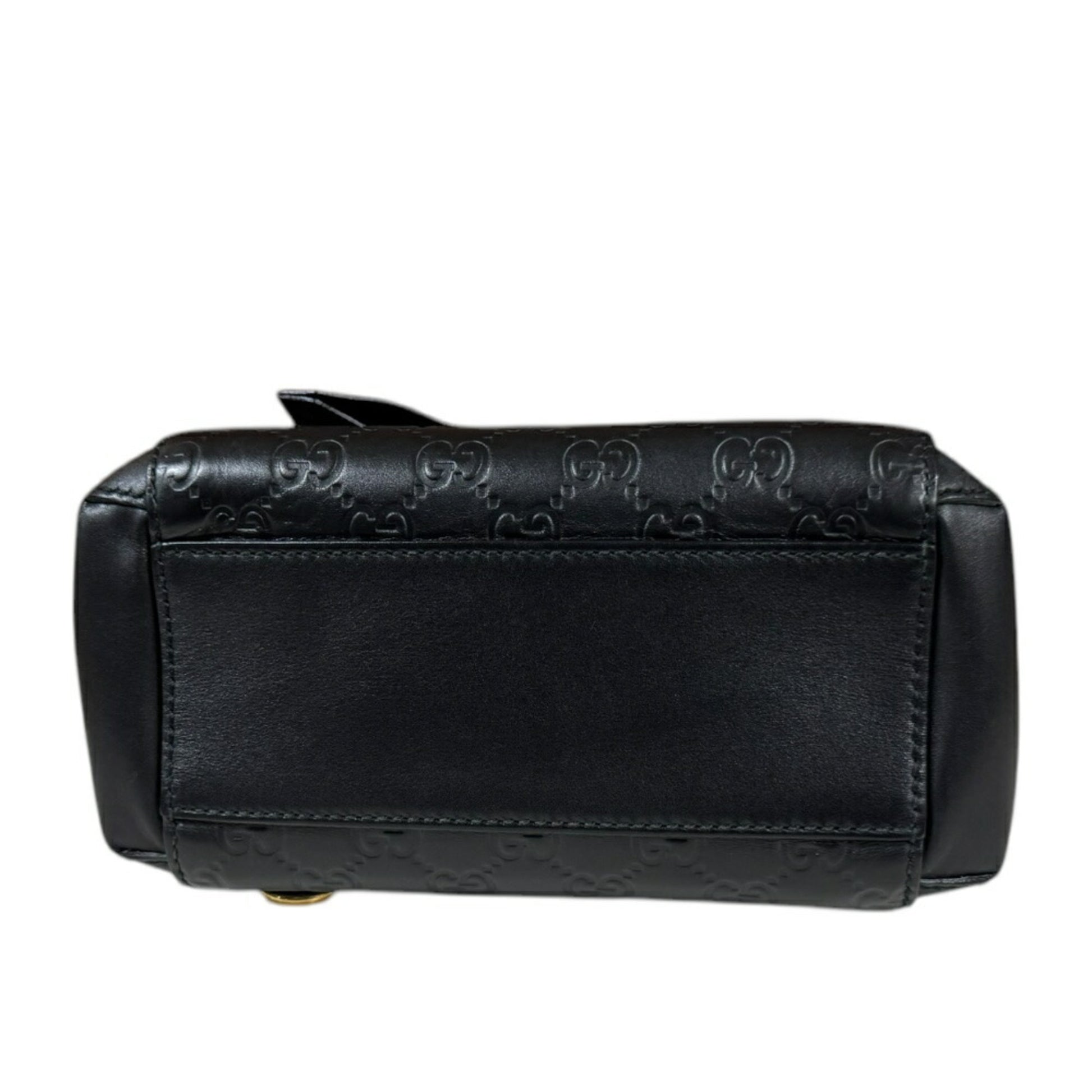 Gucci Guccissima, Black, Leather, backpack