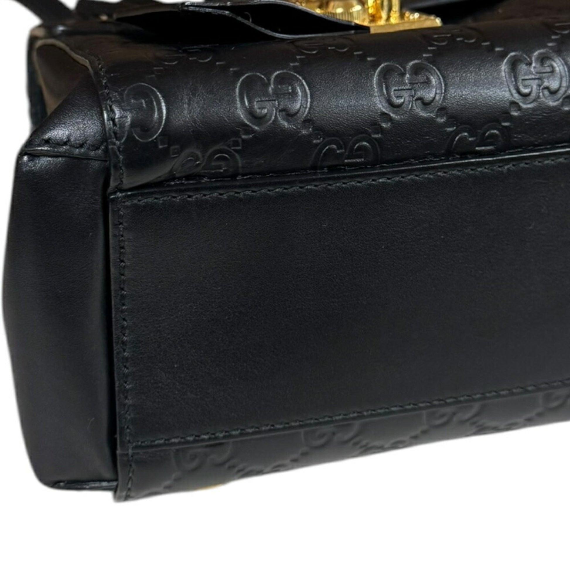 Gucci Guccissima, Black, Leather, backpack