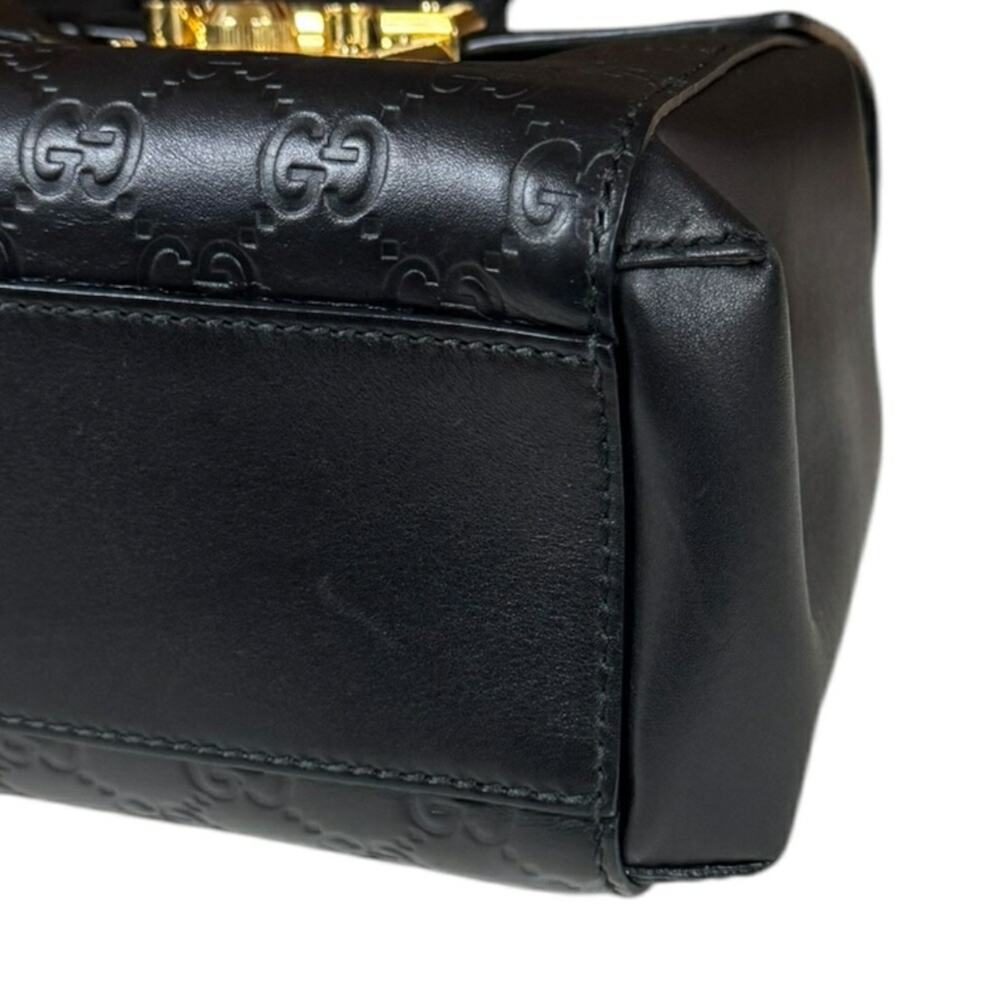 Gucci Guccissima, Black, Leather, backpack