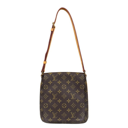 Louis Vuitton Musette Salsa, Brown, Canvas, shoulder
