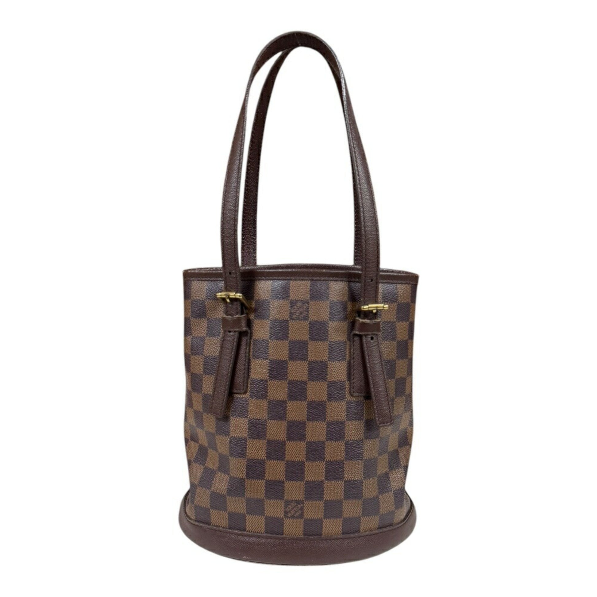 Louis Vuitton Bucket, Brown, Canvas, shoulder