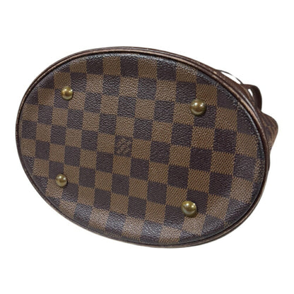 Louis Vuitton Bucket, Brown, Canvas, shoulder