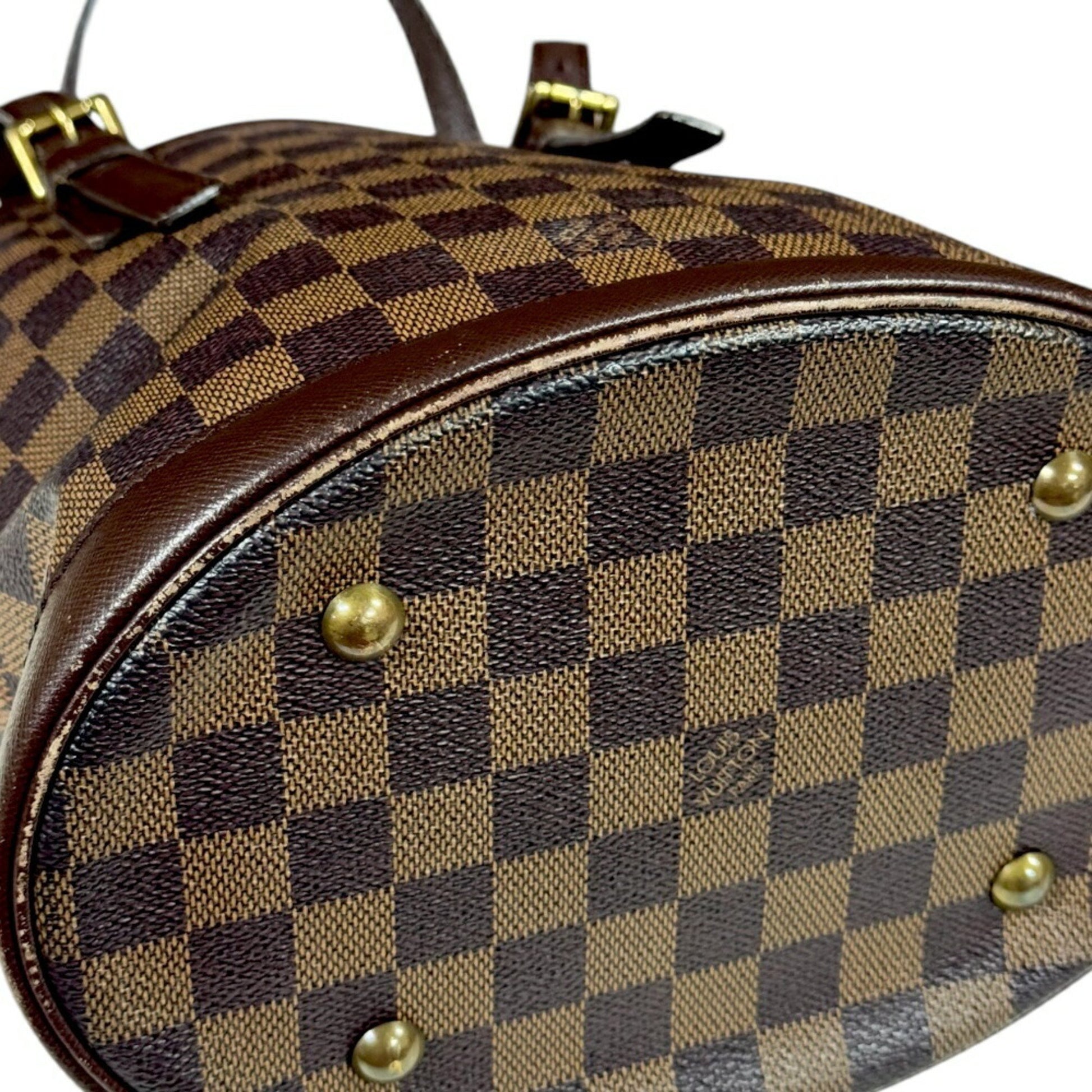 Louis Vuitton Bucket, Brown, Canvas, shoulder