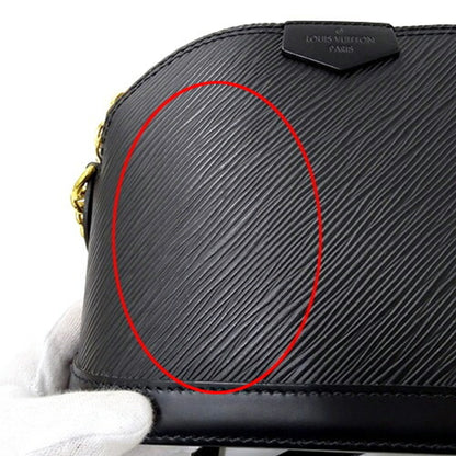 Louis Vuitton Alma Mini, Black, Leather, shoulder