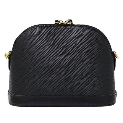 Louis Vuitton Alma Mini, Black, Leather, shoulder