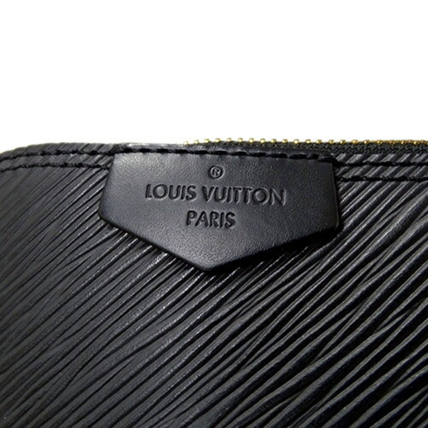 Louis Vuitton Alma Mini, Black, Leather, shoulder