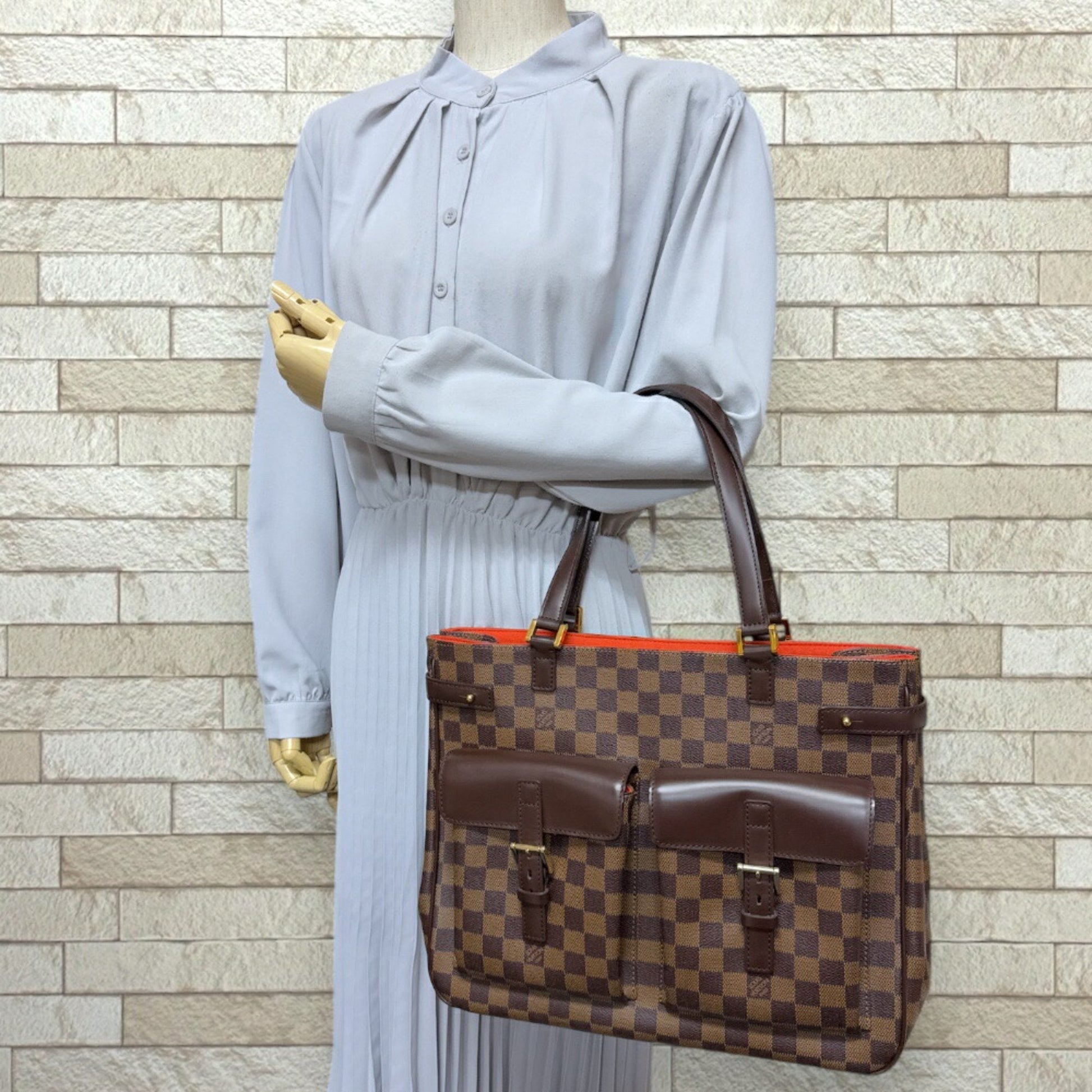 Louis Vuitton Uzes, Brown, Canvas, handbag