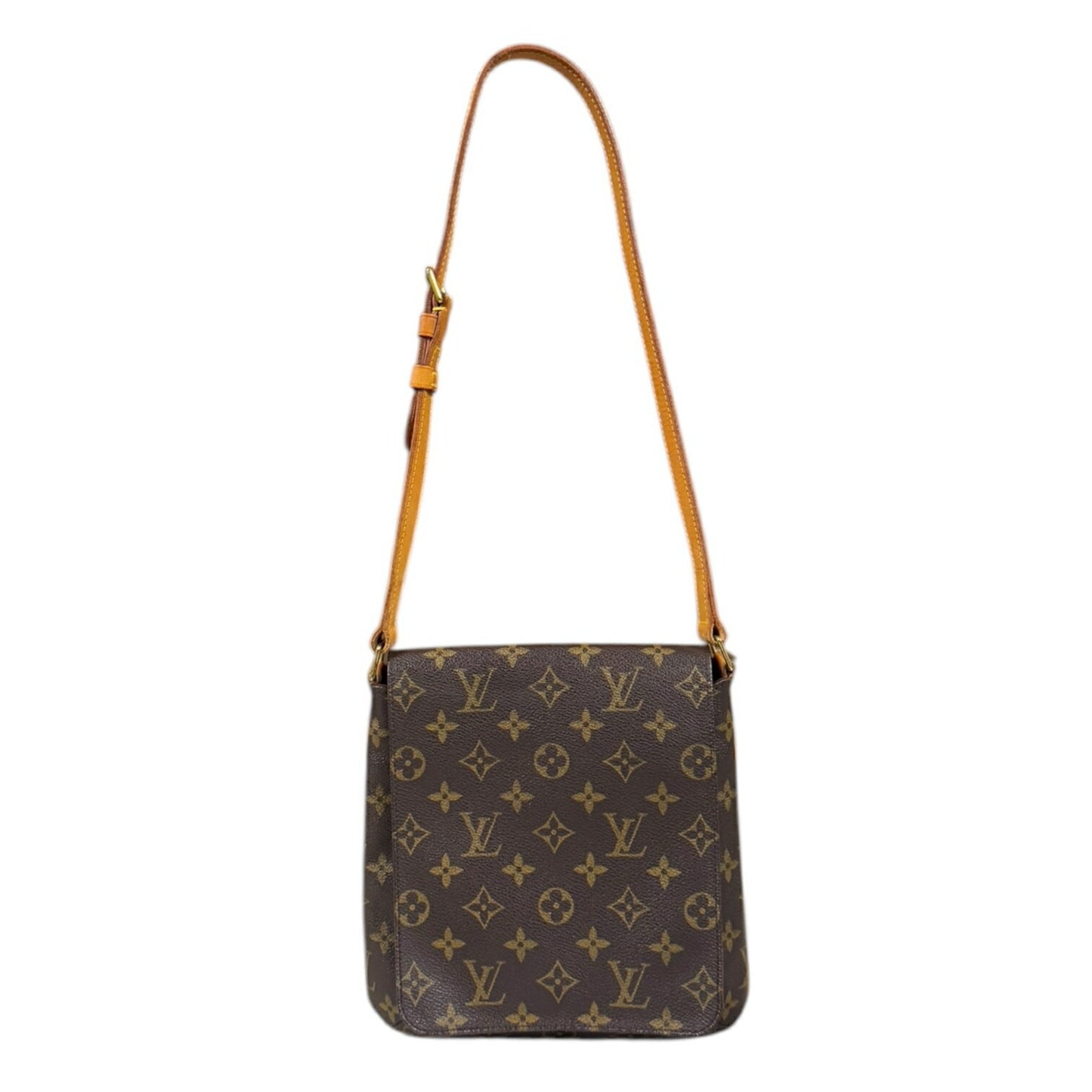 Louis Vuitton Musette Salsa, Brown, Canvas, shoulder