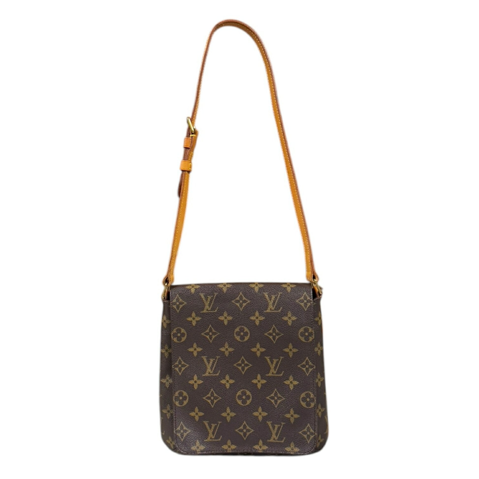 Louis Vuitton Musette Salsa, Brown, Canvas, shoulder