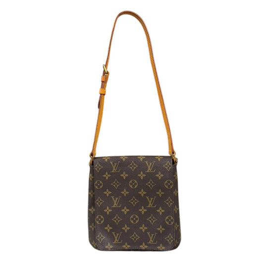 Louis Vuitton Musette Salsa, Brown, Canvas, shoulder