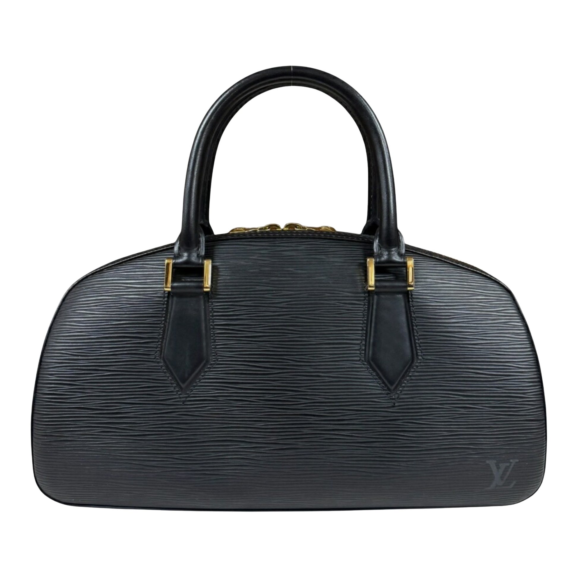 Louis Vuitton Jasmine, Black, Leather, handbag