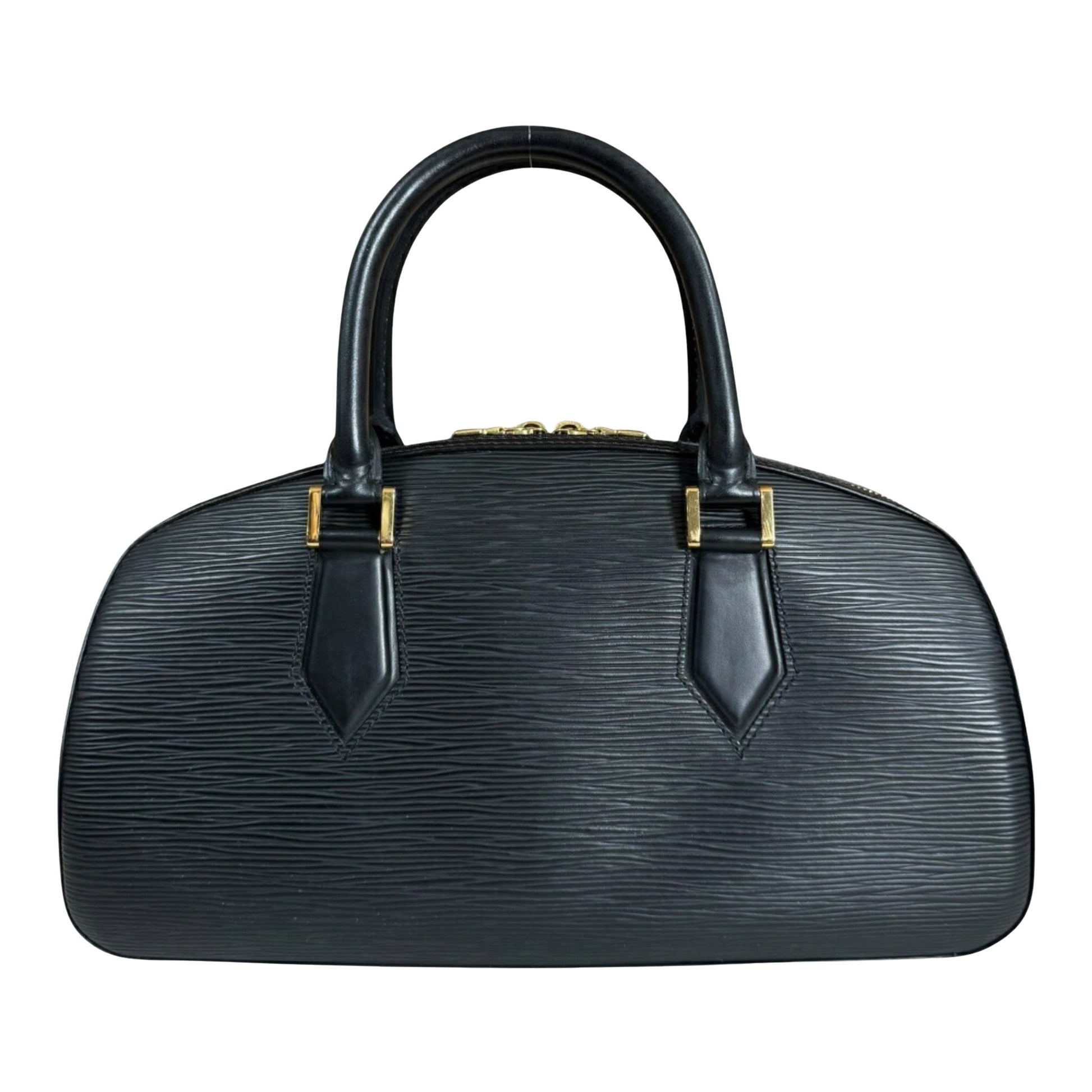 Louis Vuitton Jasmine, Black, Leather, handbag