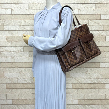Louis Vuitton Uzes, Brown, Canvas, shoulder