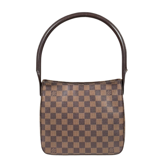Louis Vuitton Looping MM, Brown, Canvas, shoulder