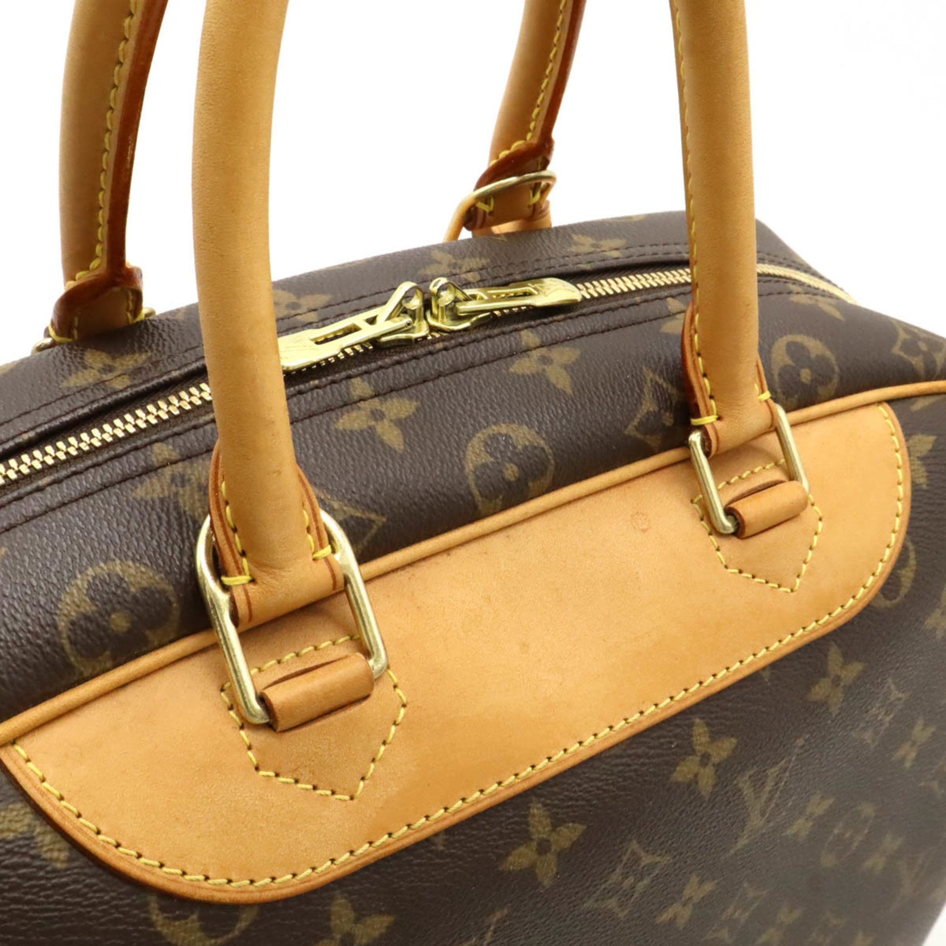Louis Vuitton Deauville, Brown, Canvas, handbag