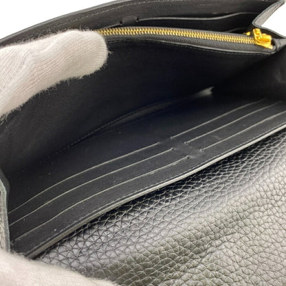Louis Vuitton Capucines, Black, Leather, wallet