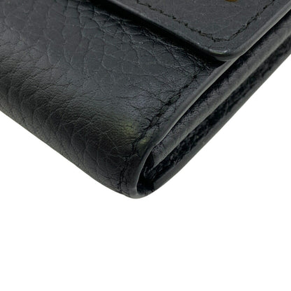 Louis Vuitton Capucines, Black, Leather, wallet