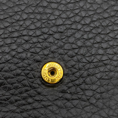 Louis Vuitton Capucines, Black, Leather, wallet