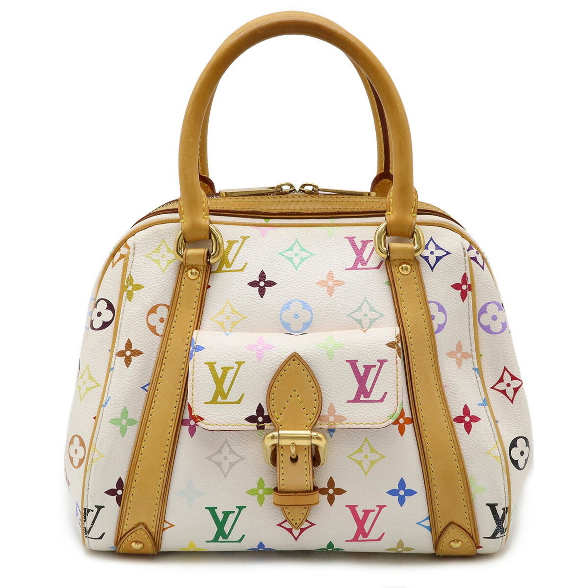 Louis Vuitton Priscilla, White, Canvas, handbag
