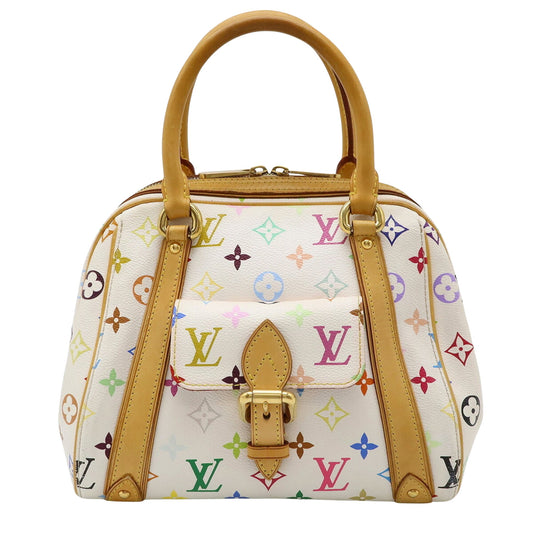 Louis Vuitton Priscilla, White, Canvas, handbag