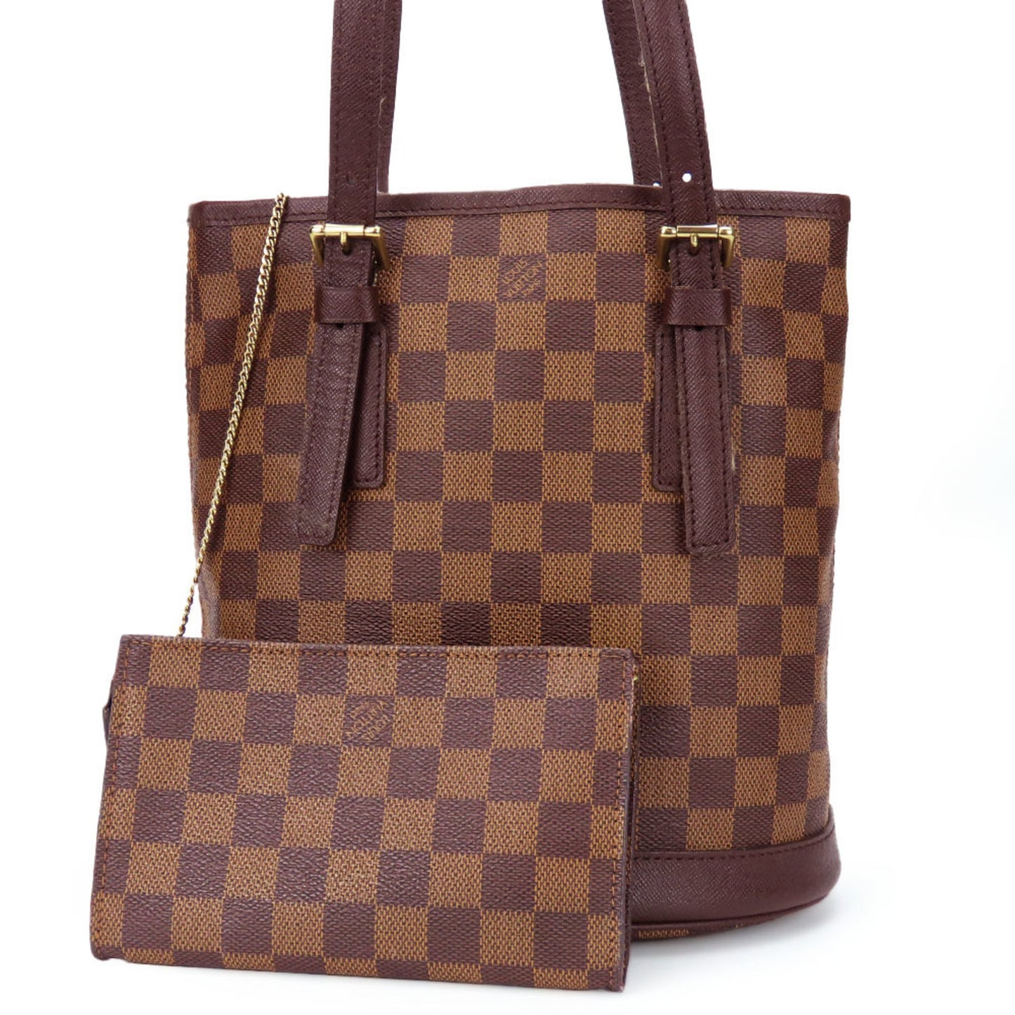 Louis Vuitton Bucket, Brown, Canvas, tote