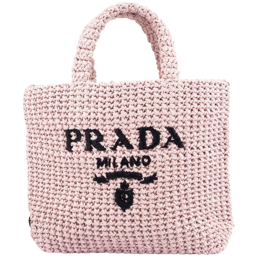 Prada Crochet, Pink, Viscose, tote