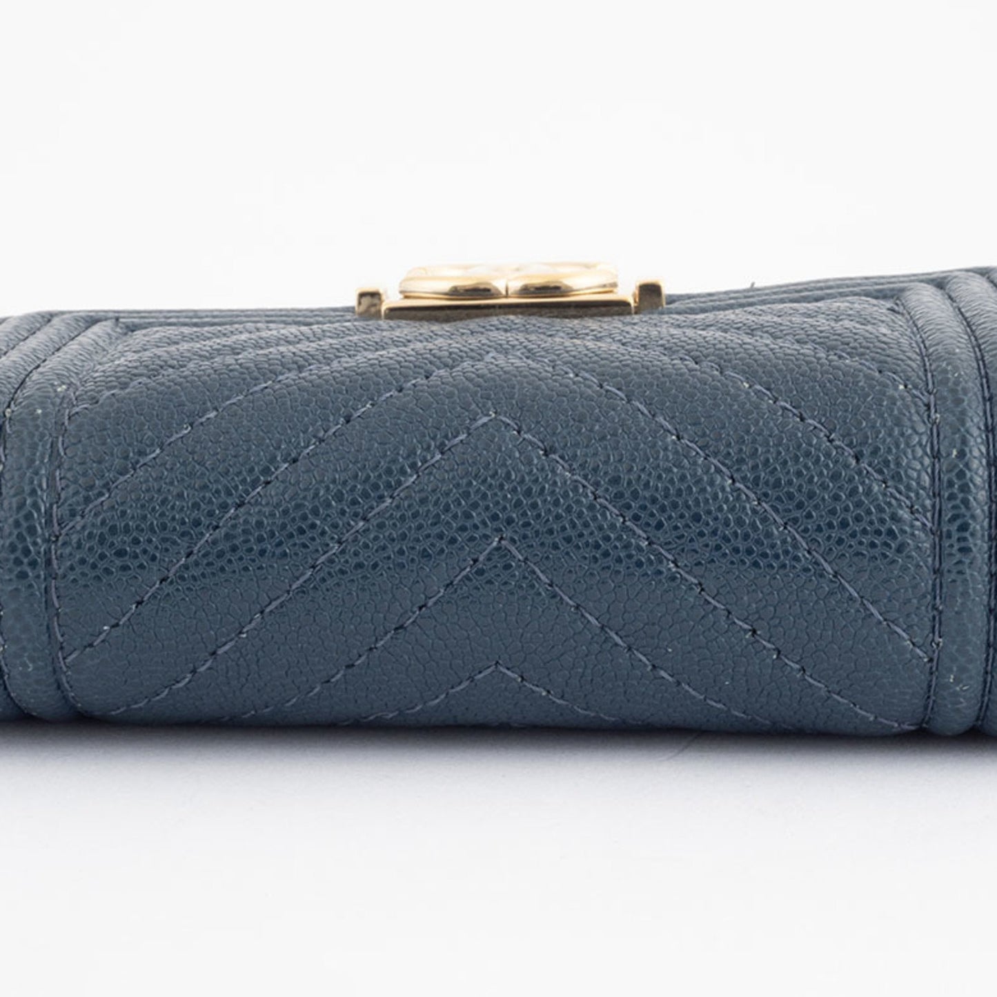 Chanel, Turquoise, Leather, wallet