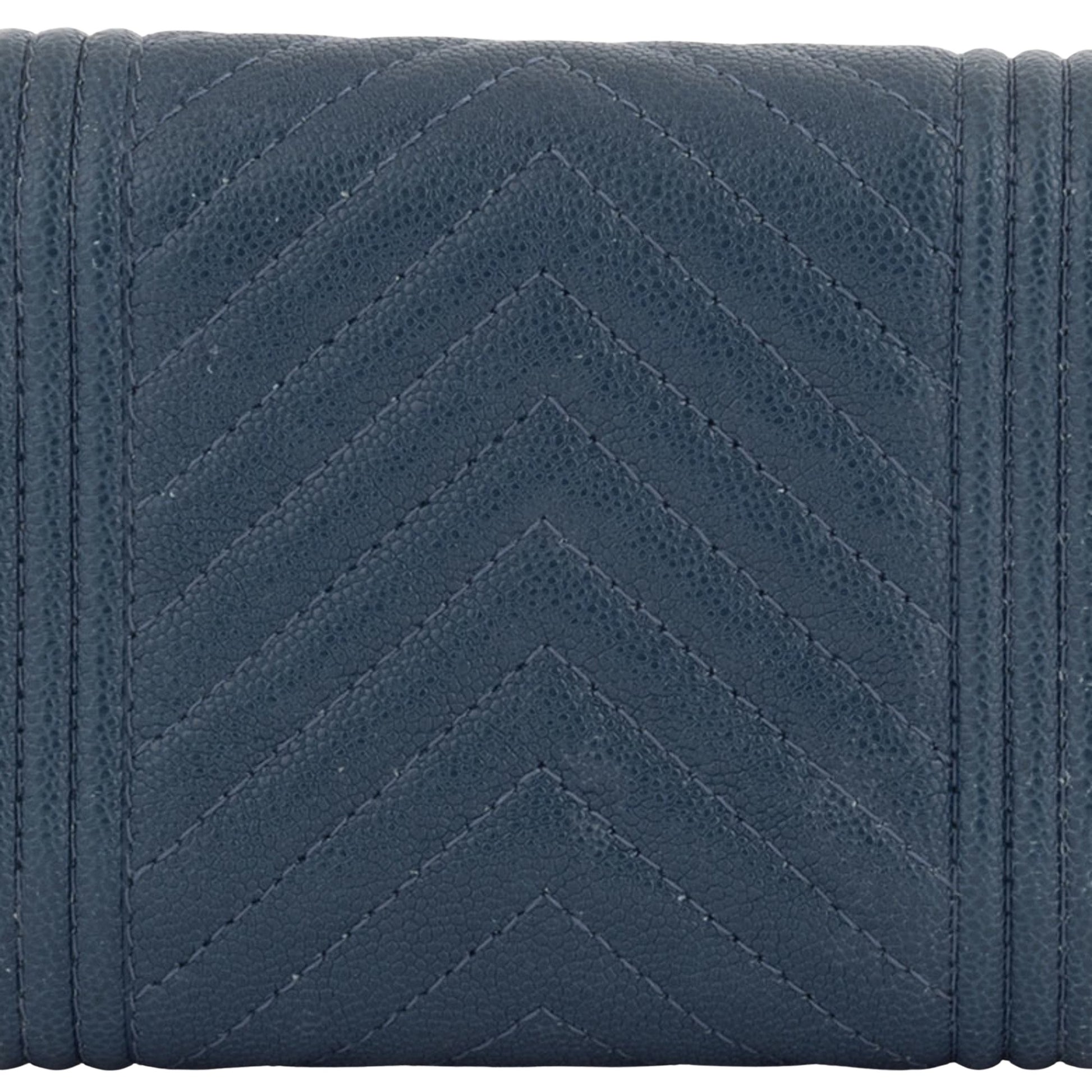 Chanel, Turquoise, Leather, wallet