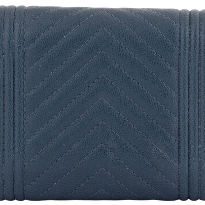 Chanel, Turquoise, Leather, wallet