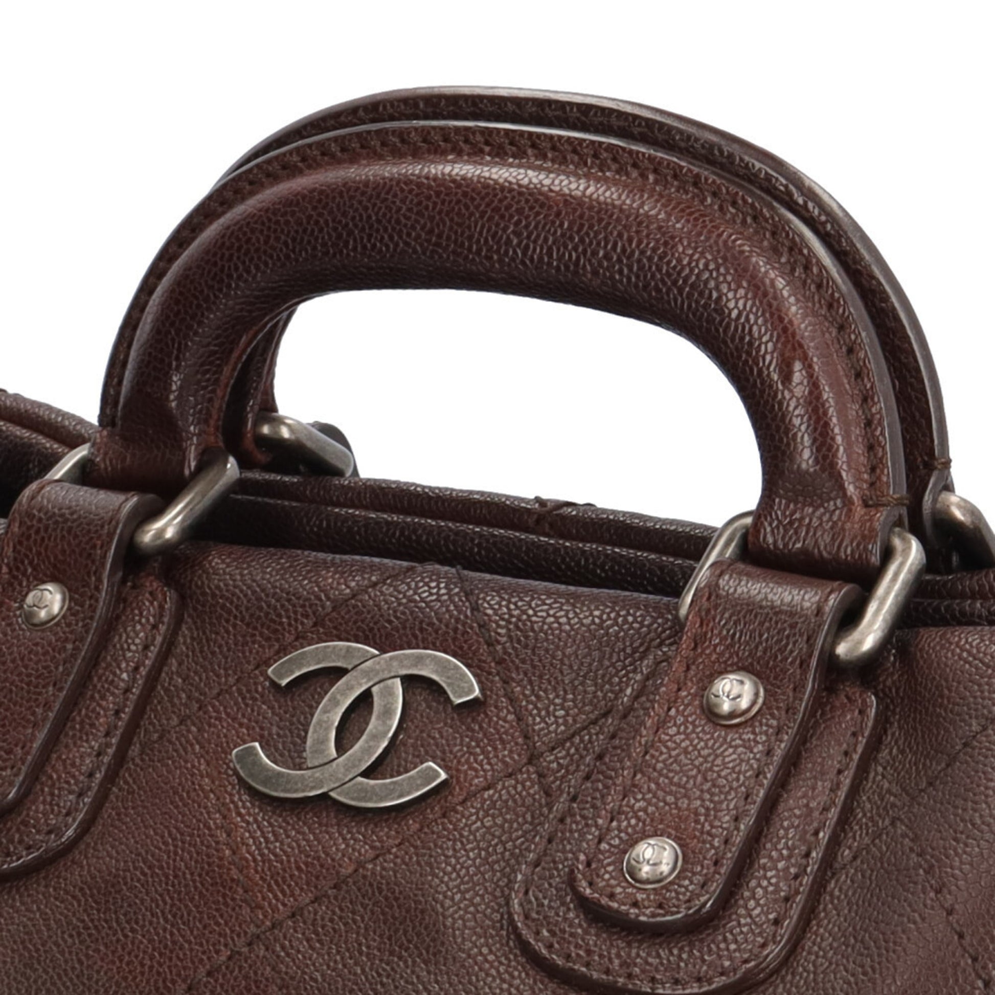 Chanel Wild stitch, Brown, Leather, tote