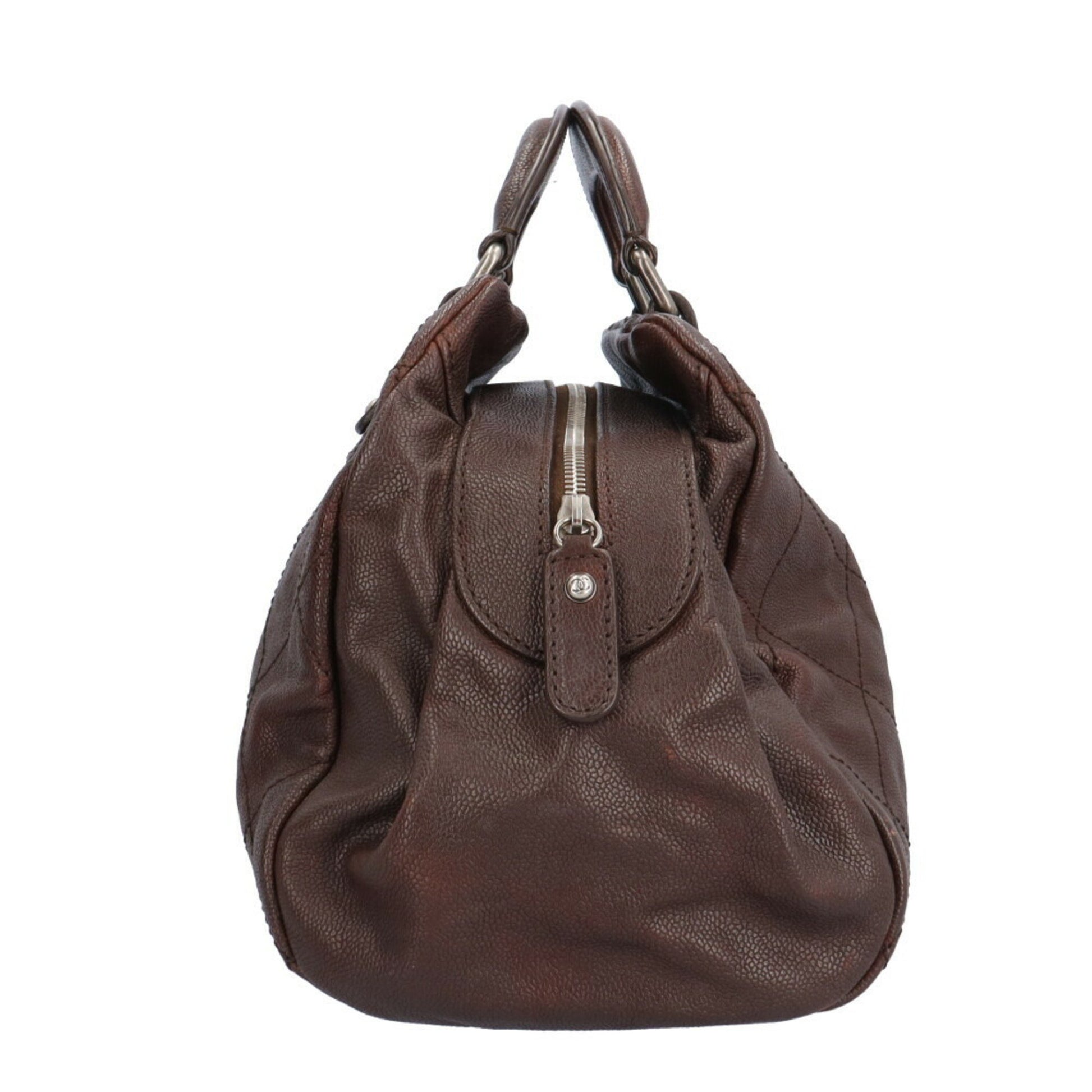 Chanel Wild stitch, Brown, Leather, tote