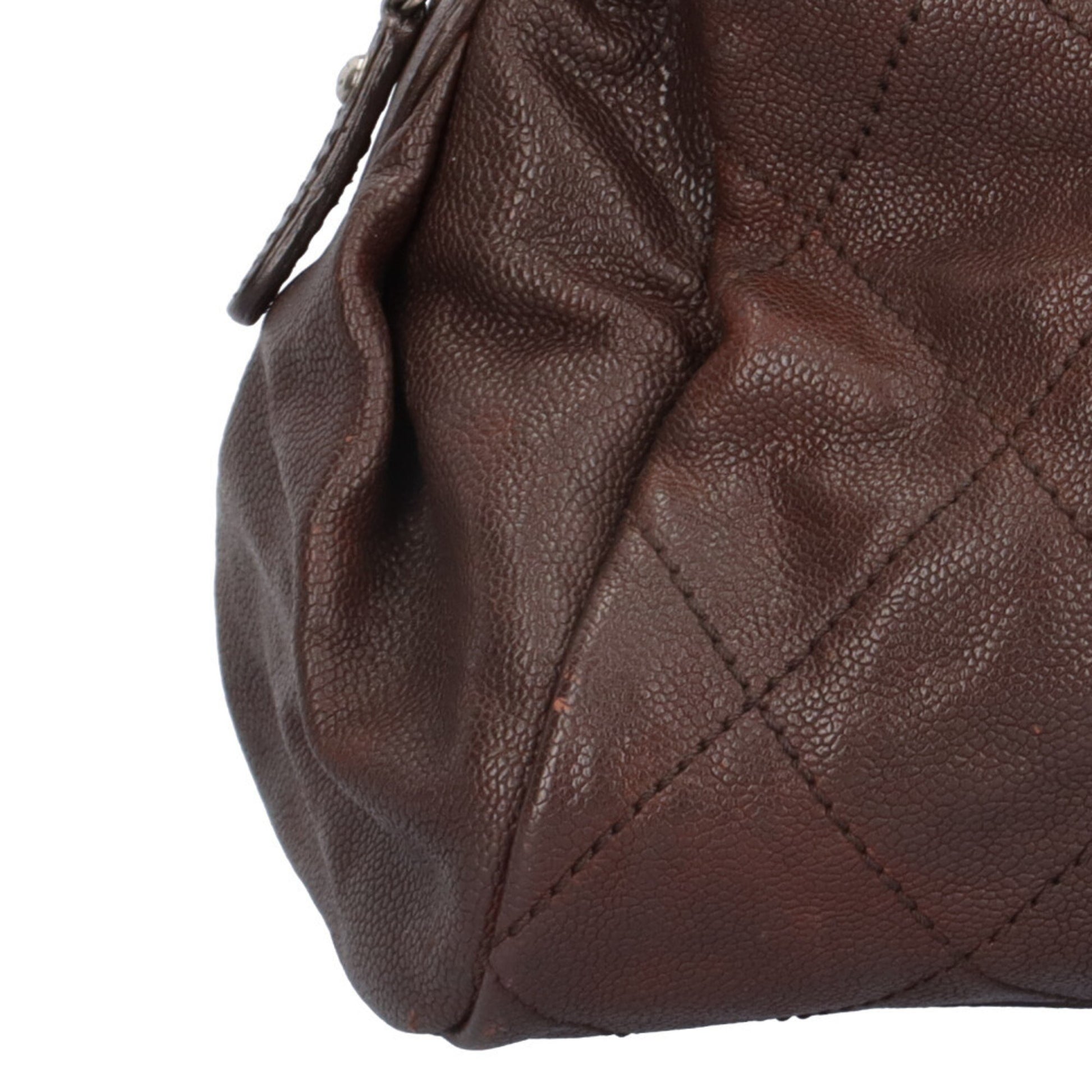 Chanel Wild stitch, Brown, Leather, tote
