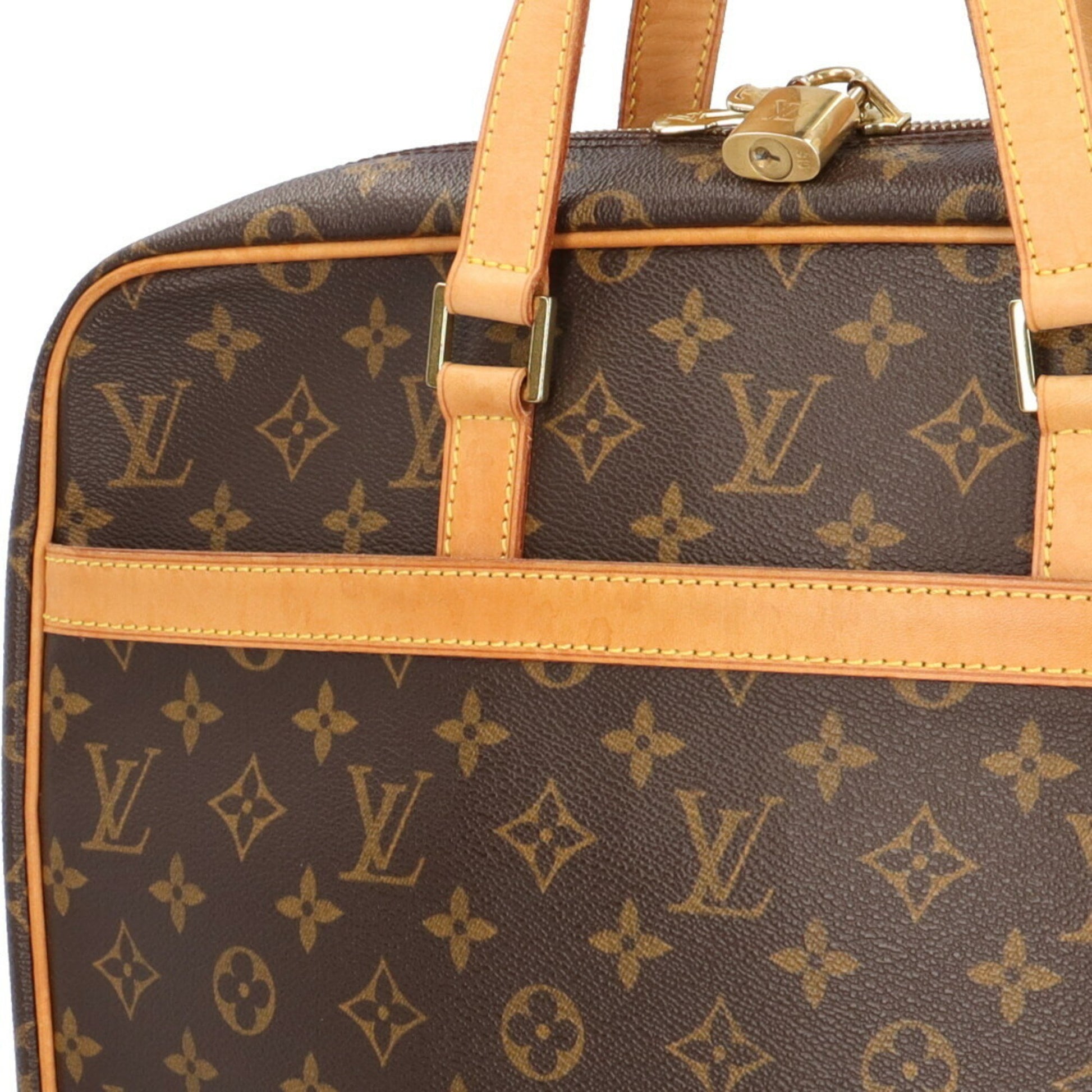 Louis Vuitton Pegase, Brown, Canvas, handbag