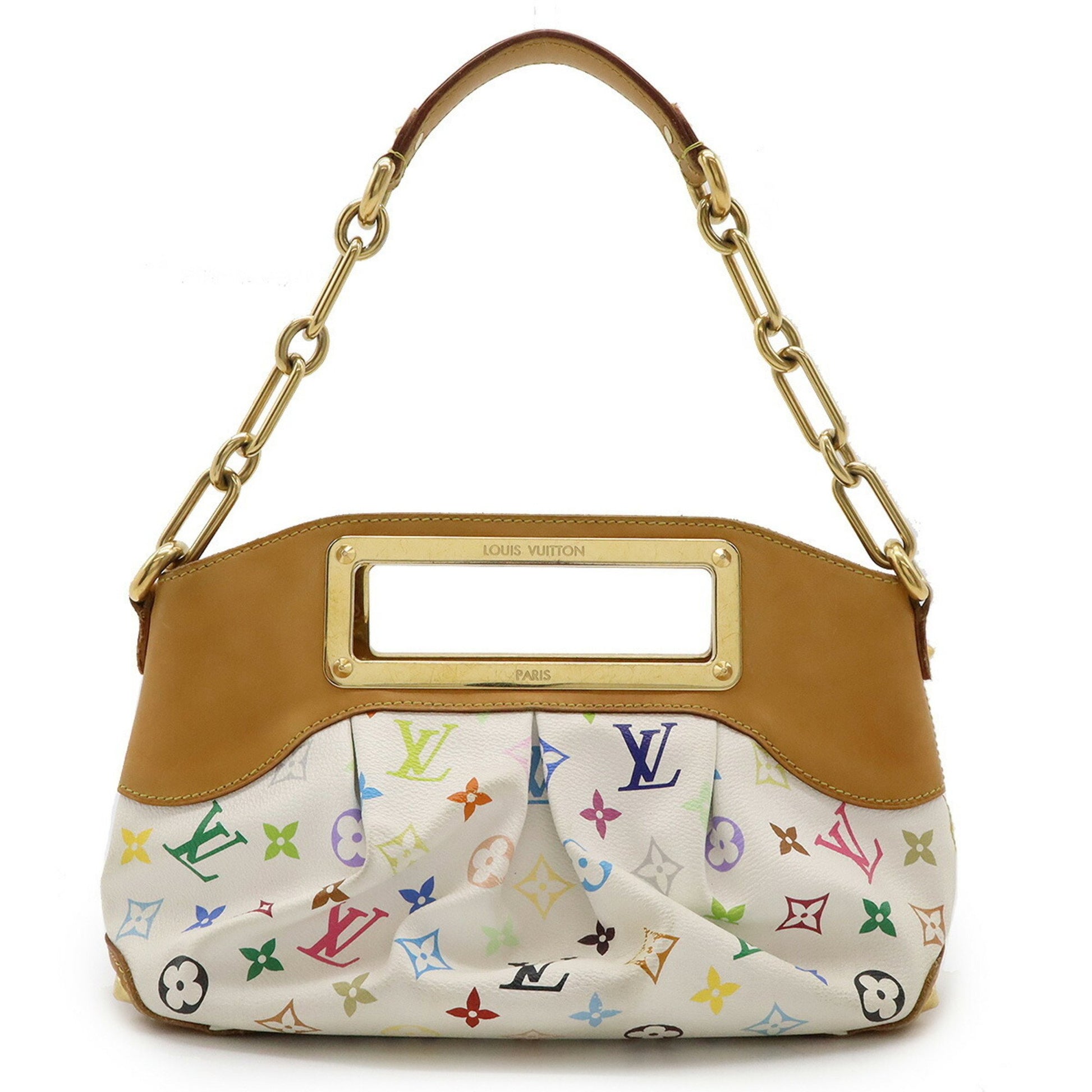 Louis Vuitton Judy, White, Canvas, handbag