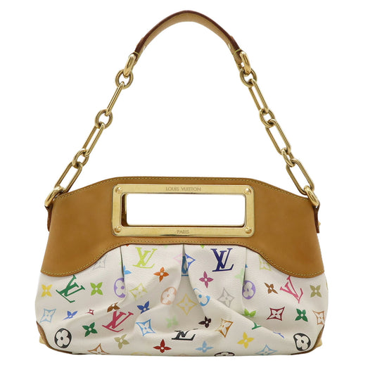 Louis Vuitton Judy, White, Canvas, handbag
